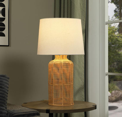Nairobi - Empire Shade Handwoven Rattan Table Lamp - Natural