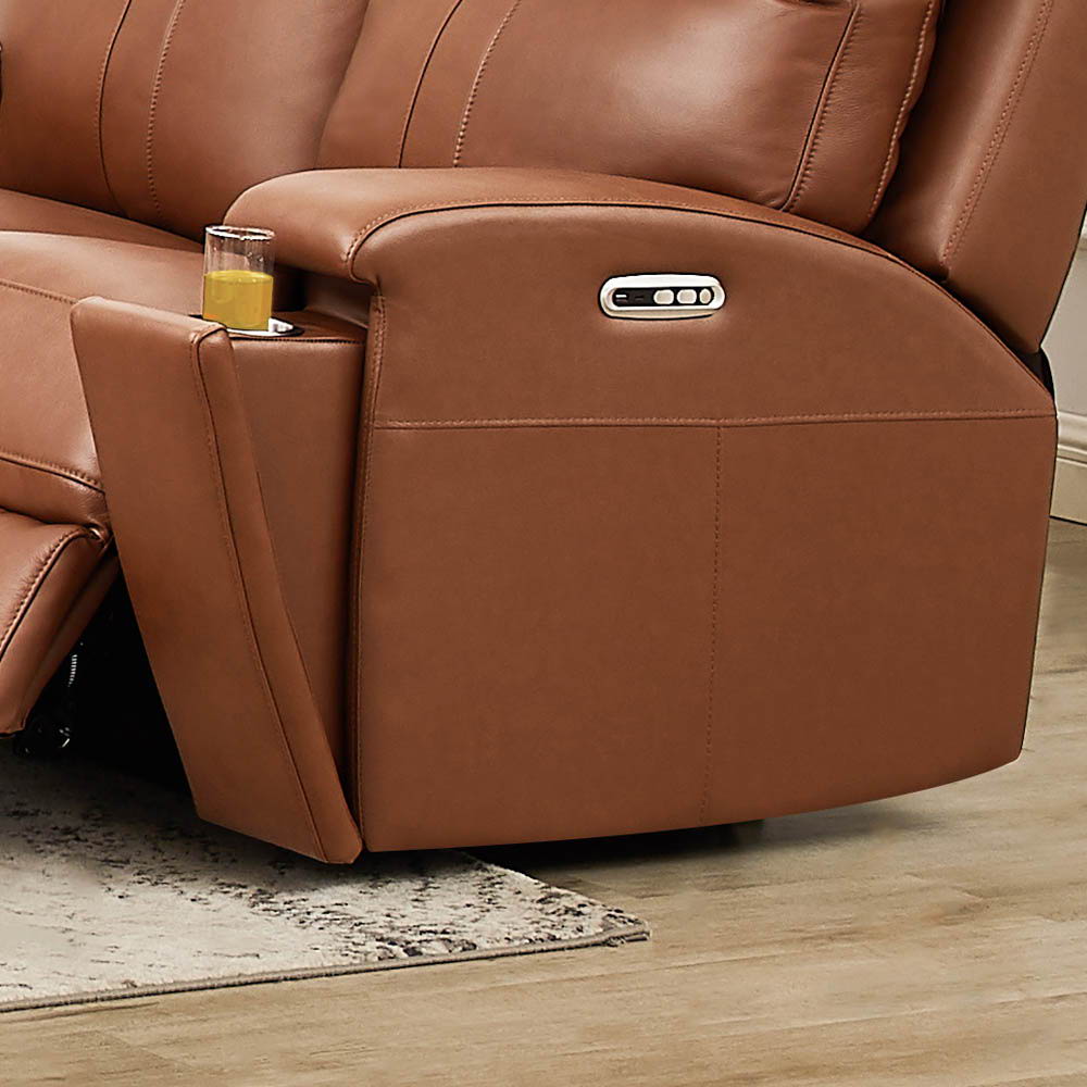 Venice - Power Headrest, Zero Gravity Reclining Loveseat - Brown