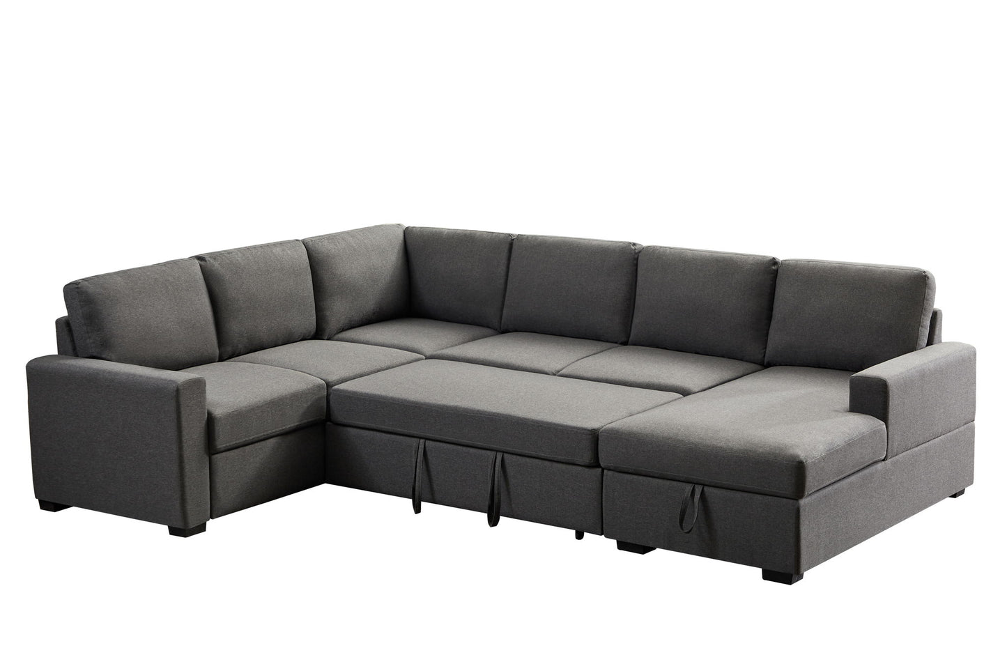 Ketterman - 4 Piece Upholstered Sectional - Dark Gray