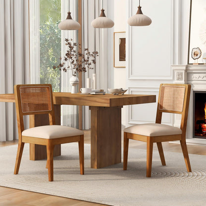 Compact Ergonomic Upholstered Side Chairs (Set of 2)