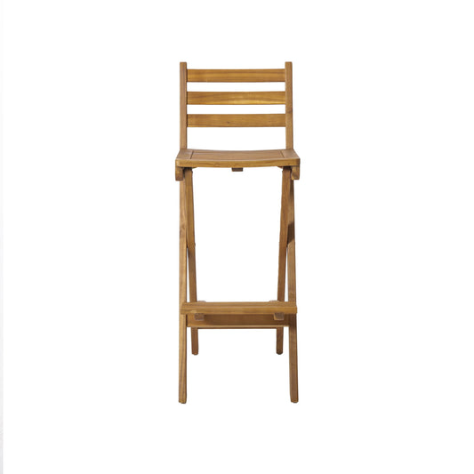 Outdoor Acacia Wood Folding Patio Barstool