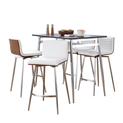 Marcel Mason - 5 Piece Swivel Contemporary Counter Height Dining Set