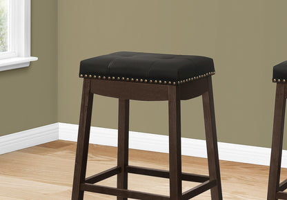 Comfortable Bar Stool, Bar Height, Saddle Seat, Transitional (Set of 2)