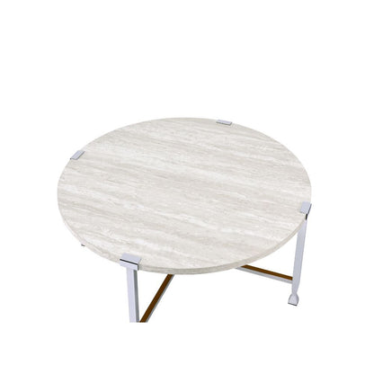 Brecon - Coffee Table - White Oak & Chrome