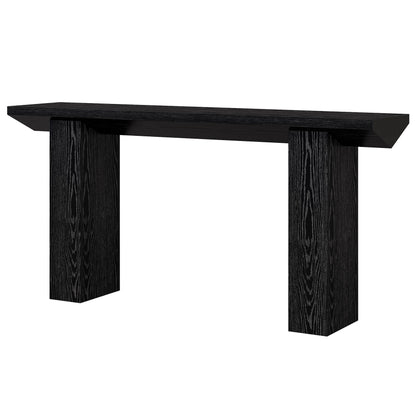 Extra Long Narrow Console Table For Entryway & Hallway - Black / White Print