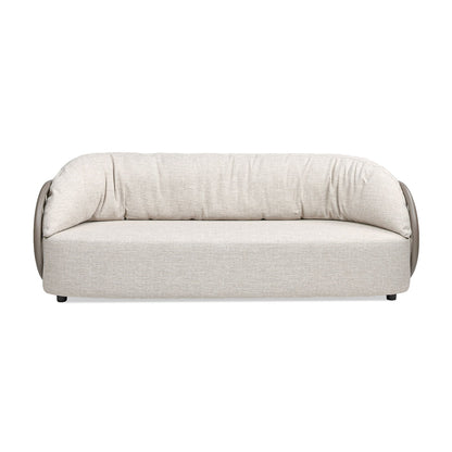 Harper - Barrel Upholstered Patio Deep Seating Sofa - Oat Beige