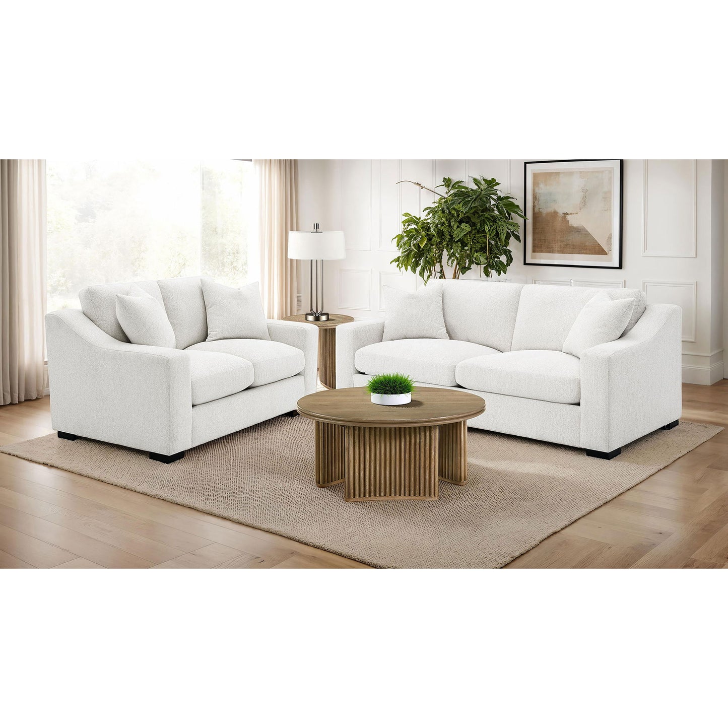Chelan - Upholstered Track Arm Sofa Set With Curved Arms
