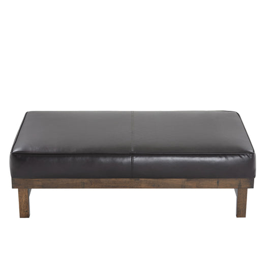 Modern Upholstered Cocktail Ottoman Bench With Cushion Top