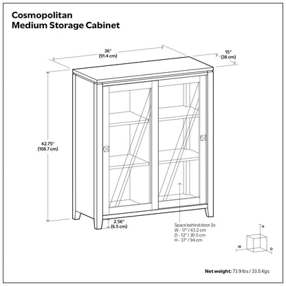 Cosmopolitan - Handcrafted Medium Storage Cabinet