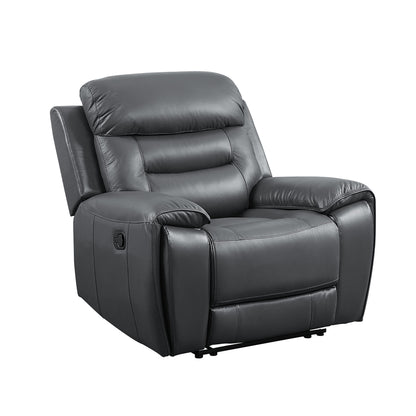 Lamruil - Recliner - Gray Top Grain Leather