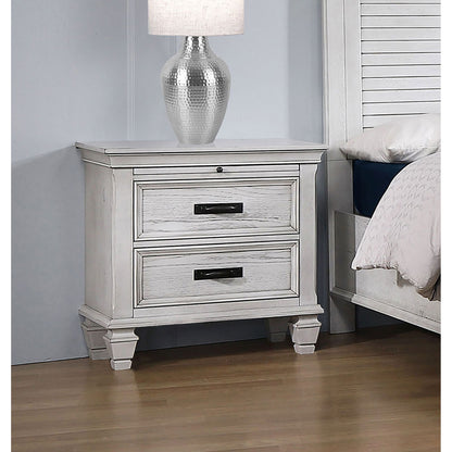Lockeford - 2 Drawer Nightstand With Pull Out Tray - White