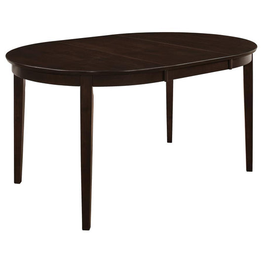 Gabriel - Oval Extension Leaf Dining Table - Cappuccino