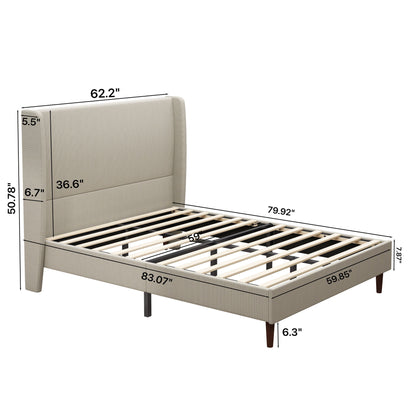 Upholstered Bed With High Headboard Design