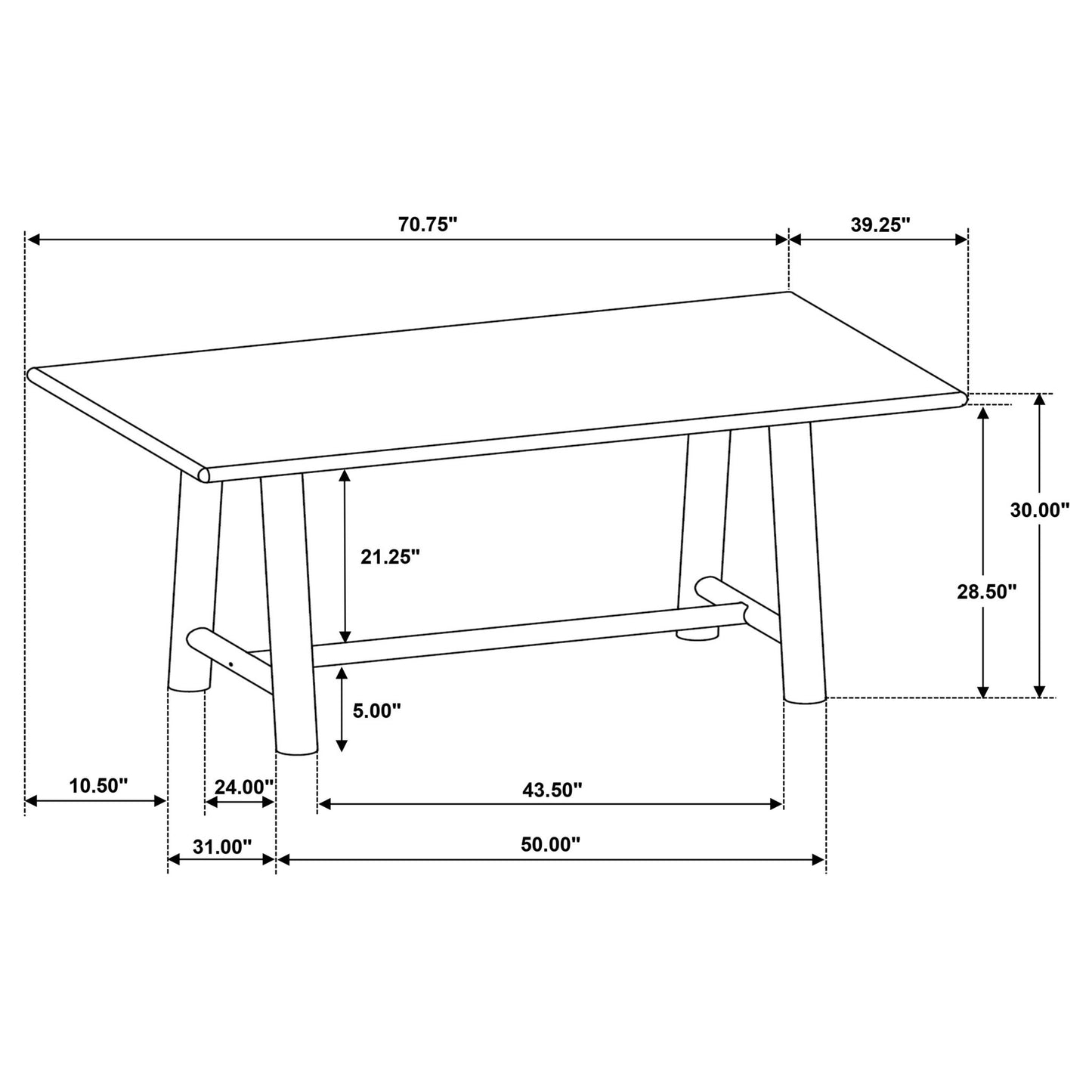 Lytton - Dining Table - Brown Oak