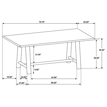 Lytton - Dining Table - Brown Oak
