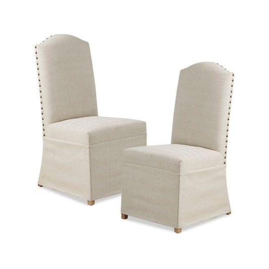 Dining Chair With Skirts (Set of 2) - Beige