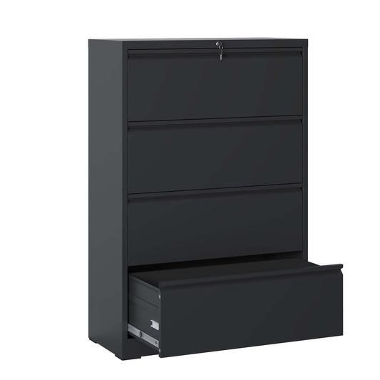 Lateral File Cabinet, Heavy Duty Filing Holds Letter/Legal/A4 Files