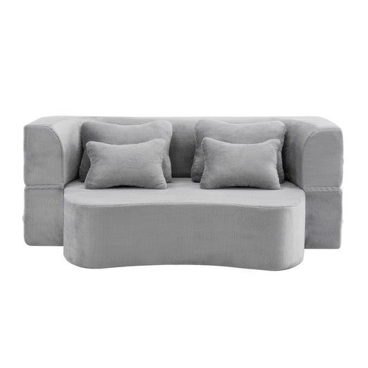 Modern Floor Sofa With 4 Pillows