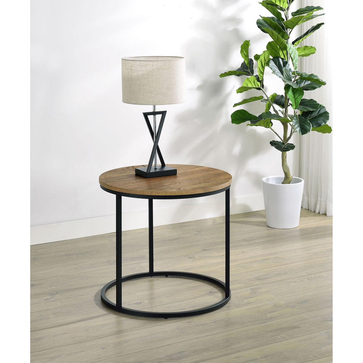 Arrize - Round Side End Table - Mango Color