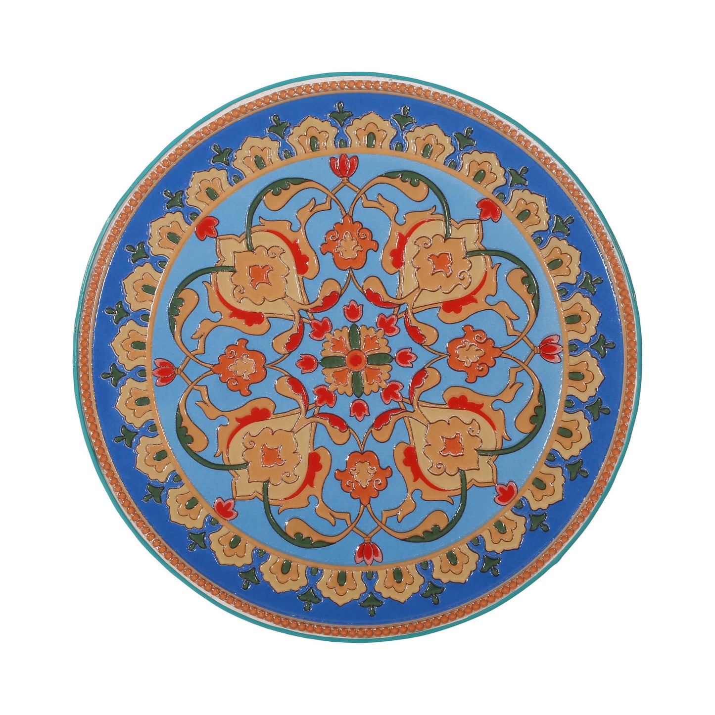 Airy - Outdoor Side Table With Lace Cut Design And Metal Frame