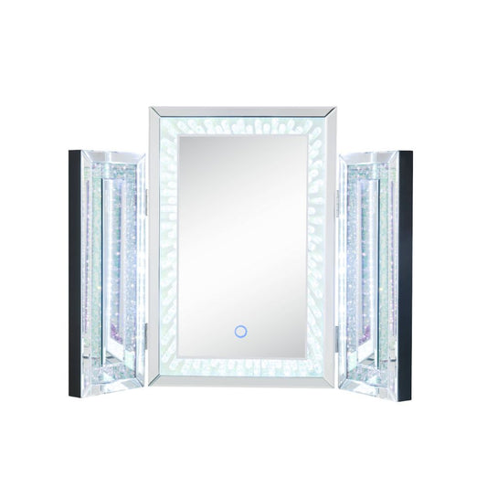 Nysa - Accent Mirror With LED - Mirrored & Faux Crystals