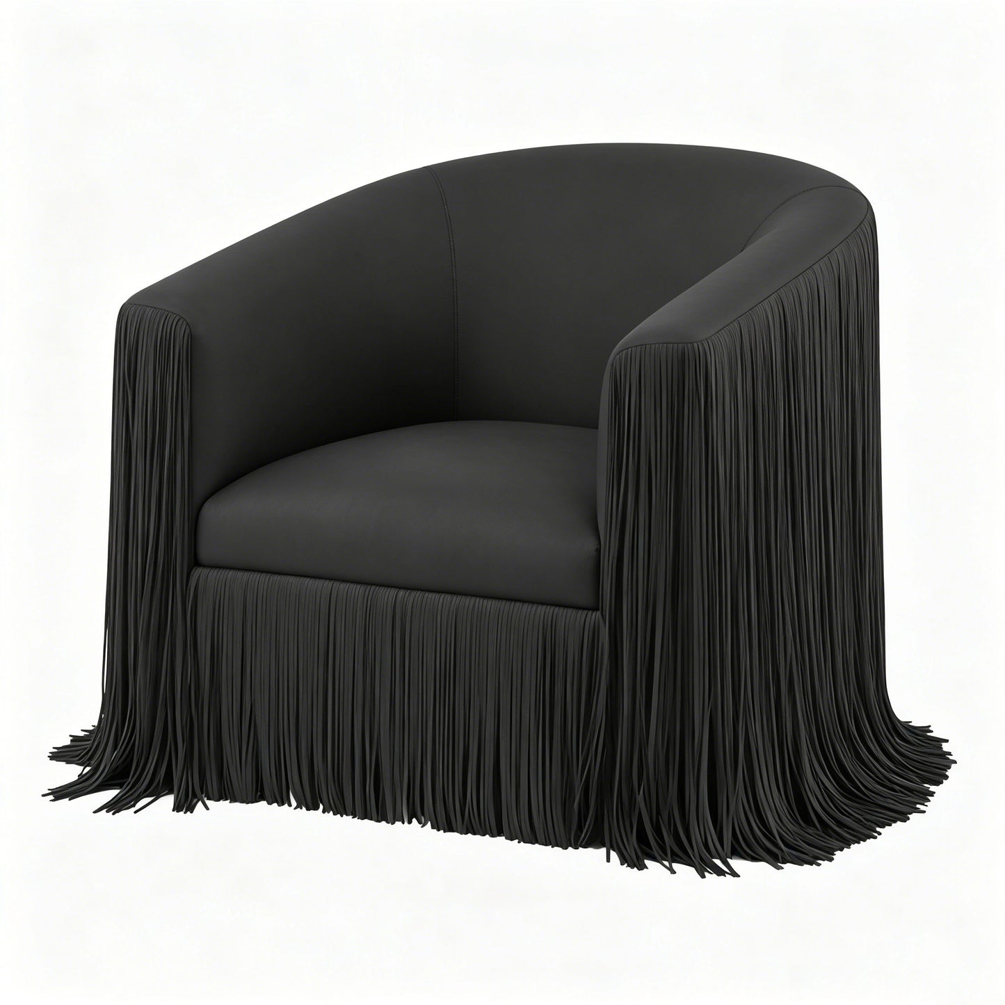 Isle - Swivel Chair With Fringe Accent