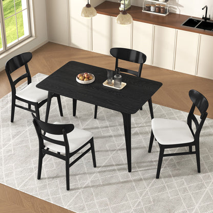 5 Piece Dining Set, 1 Table And 4 Upholstered Chairs