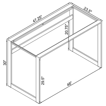 Colfax - Writing Desk - Clear