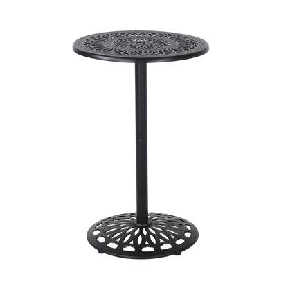 Phoebe - Outdoor Cast Bar Table - Black