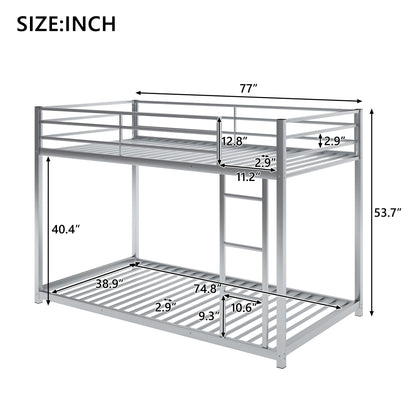 Metal Bunk Bed, Low Bunk Bed With Ladder