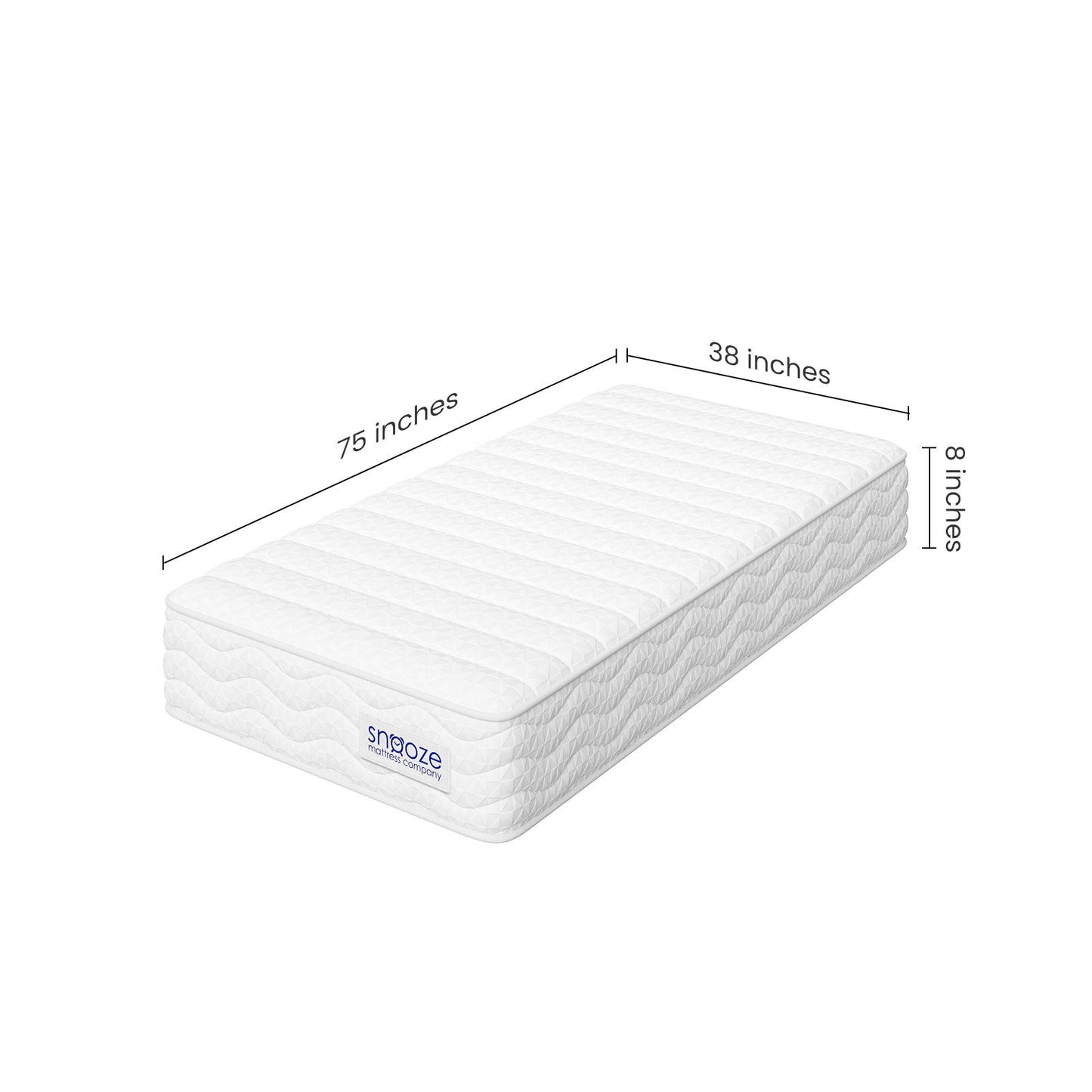 Snooze Mattress Company Crest - 8" Tight Top Medium Firm Independently Encased Pocket Coil Mattress