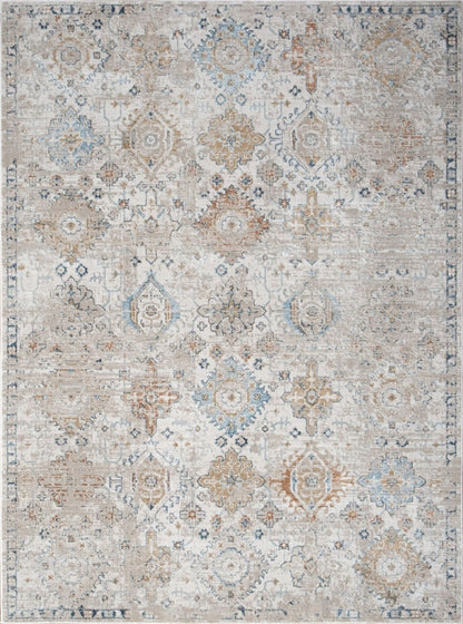 Noble - 5'3" X 7'3" Area Rug Polyester - Ivory