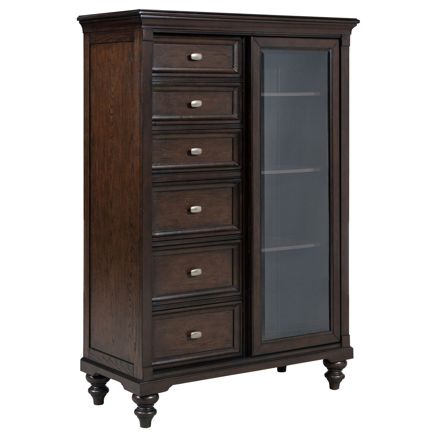 Berwick - 6 Drawer Chest With Door - Dark Oak