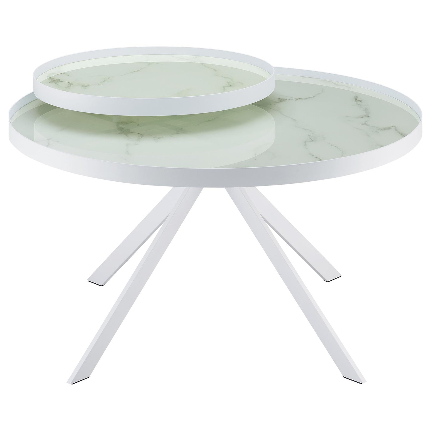 Shayne - Round Top Coffee Table With 2 Tier Design