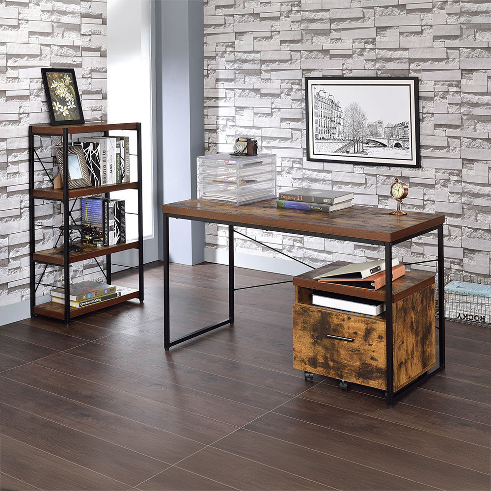 Bob - Bookshelf - Weathered Oak & Black
