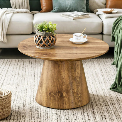 Circular Coffee Table With Adjustable Feet