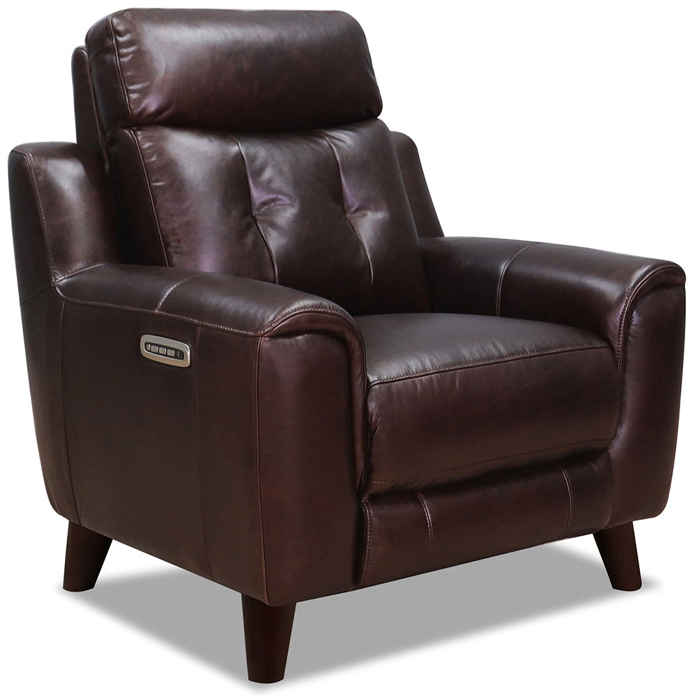 Torino - Power Headrest, Lumbar, Zero Gravity Waxy Pull Up Leather Recliner - Dark Brown