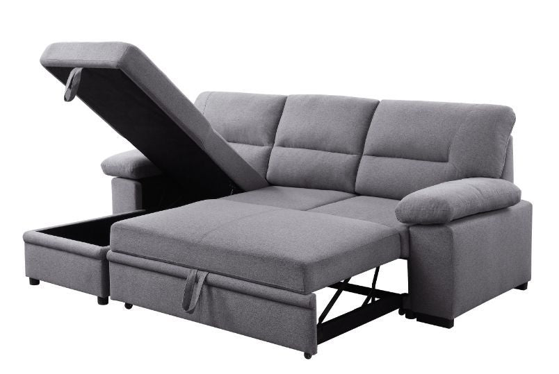 Nazli - Sectional Sofa - Gray Fabric