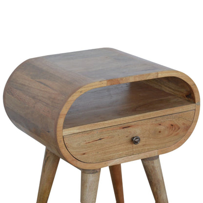 Circular Open Bedside Nightstand