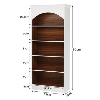 5 Tier Library Bookcase For Living Room