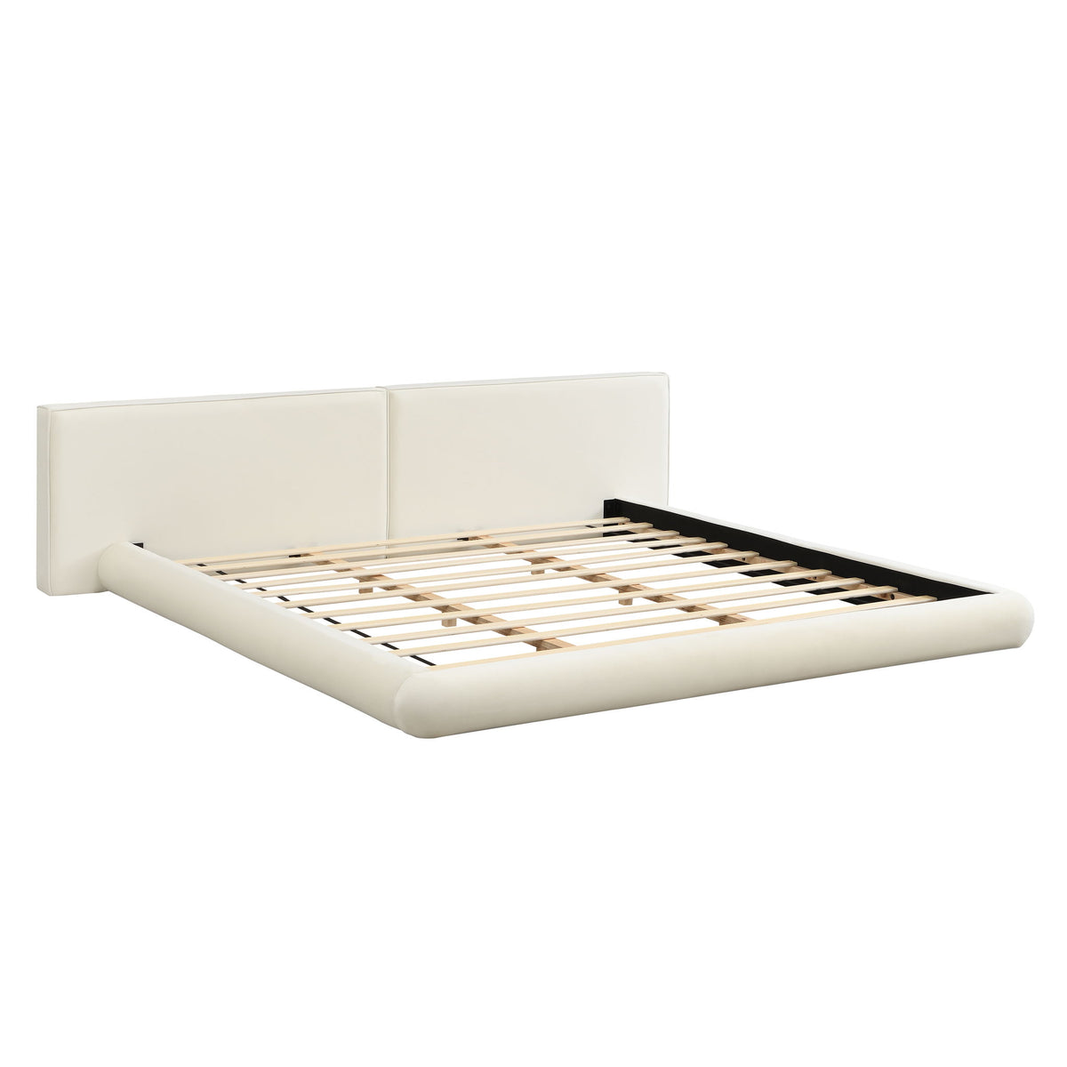 Low Profile Platform Bed With Rounded Edges