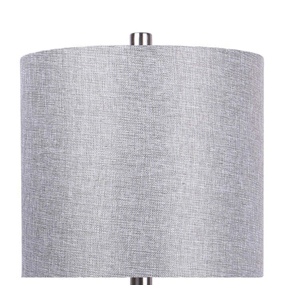 Gemma - Contemporary Table Lamp (Set of 2) - Nickel / Gray