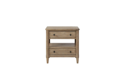 Open Nightstand With 2 Drawers