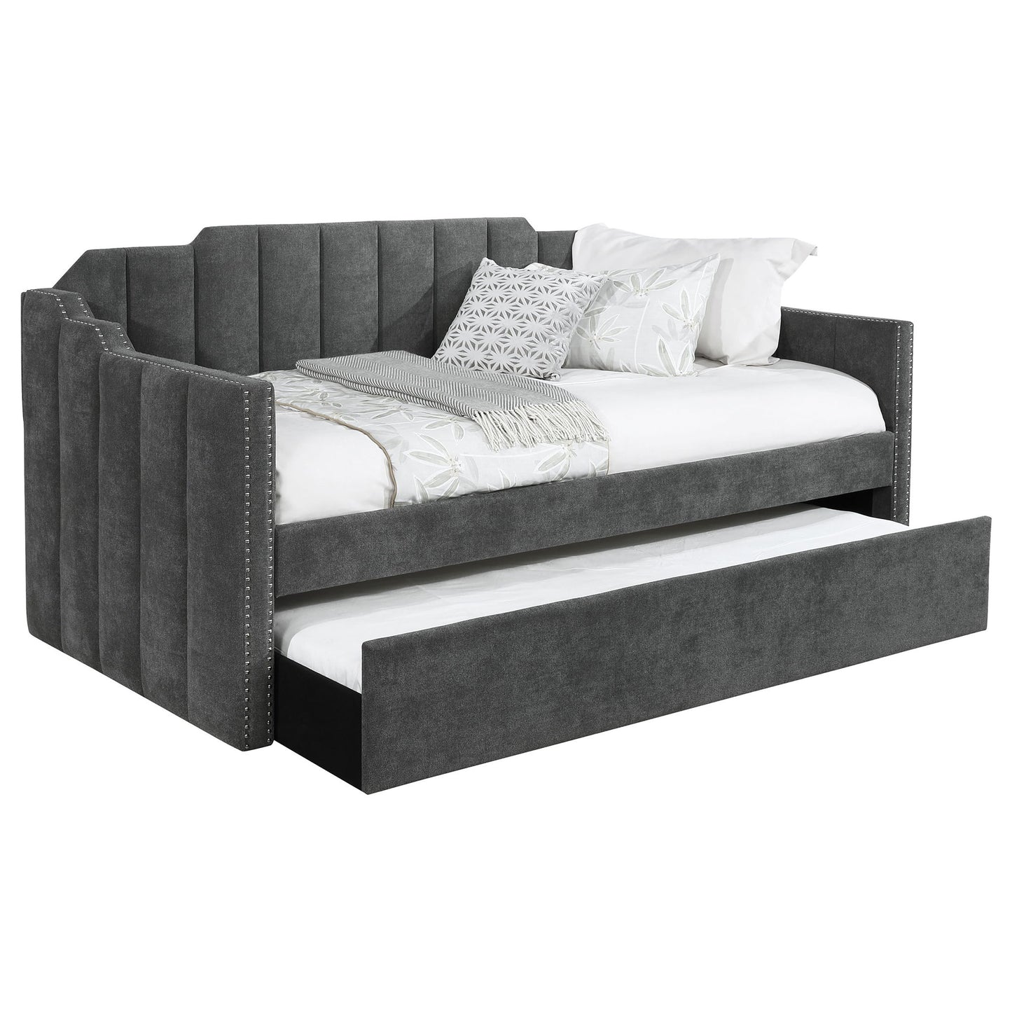 Pressley - Twin Daybed With Trundle - Charcoal
