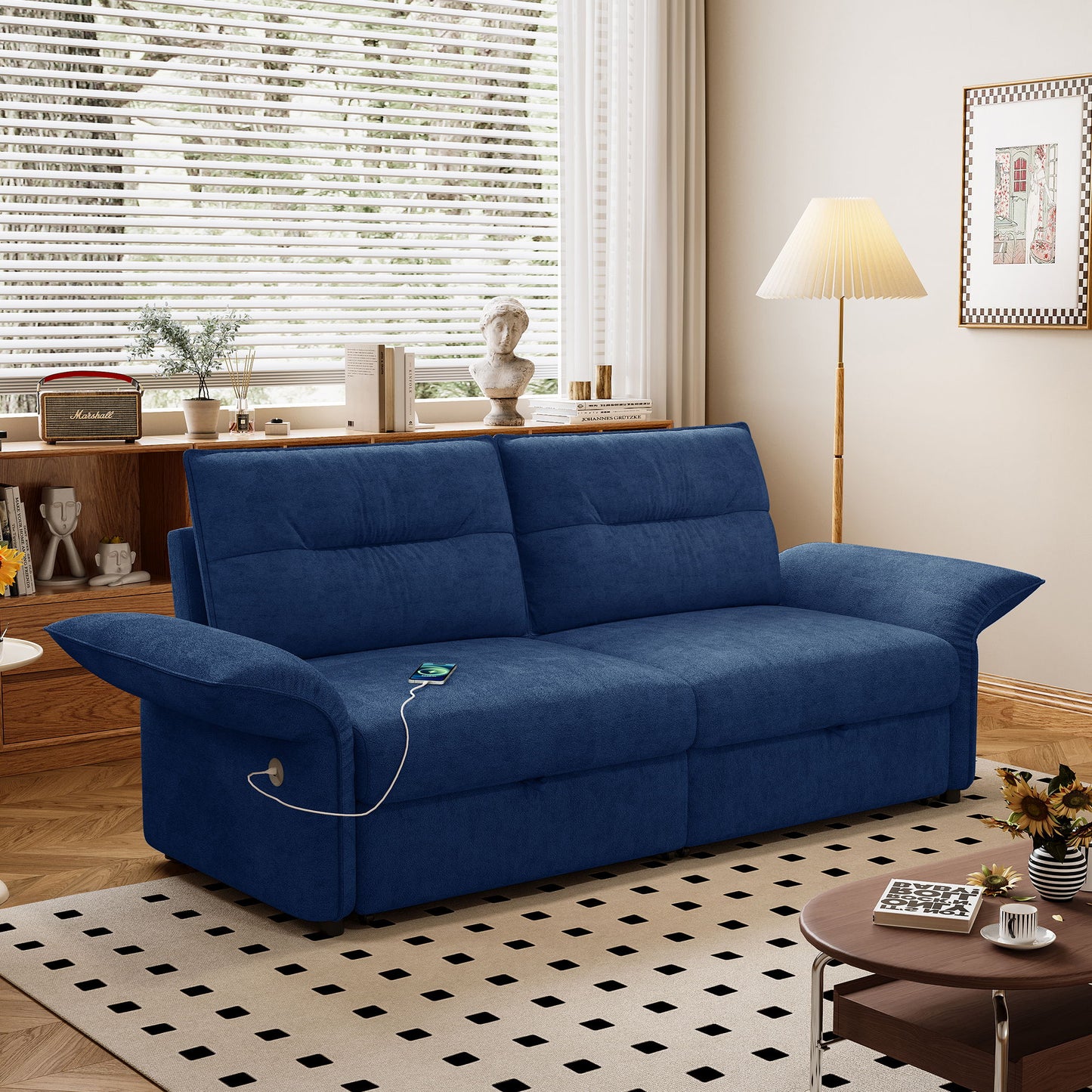 Sofa Bed With Convertible Design, Living Room Furniture