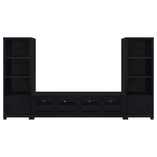 Arnaud - 3 Piece TV Stand Set With Storage - Black