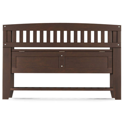 Acadian - Entryway Storage Bench With Shelf - Brown