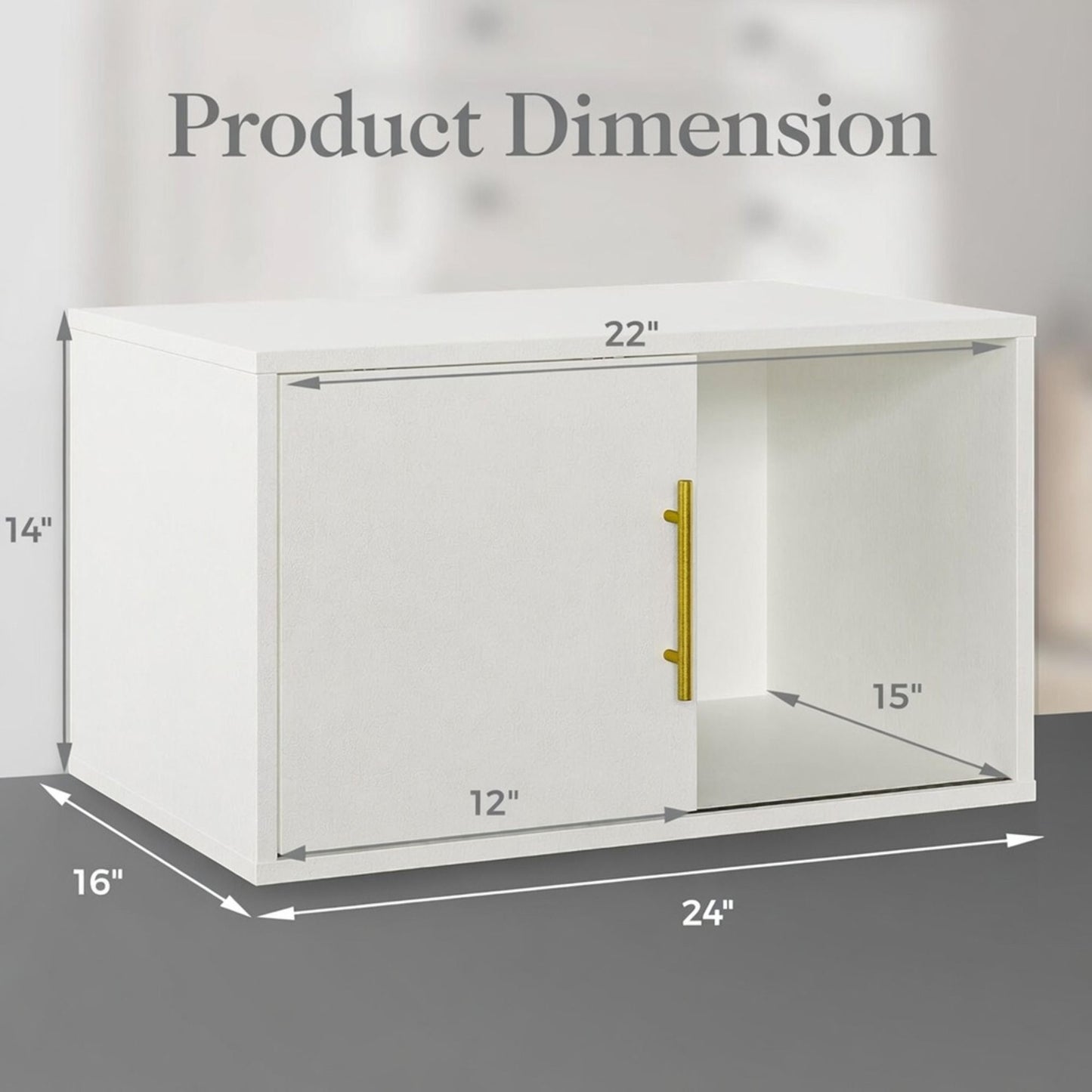 Cube Storage Organizer With Sliding Door Stackable Modular Bookshelf & Storage Cabinet - White