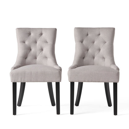 Contemporary Cheney Dining Chair Set With Tufted Design