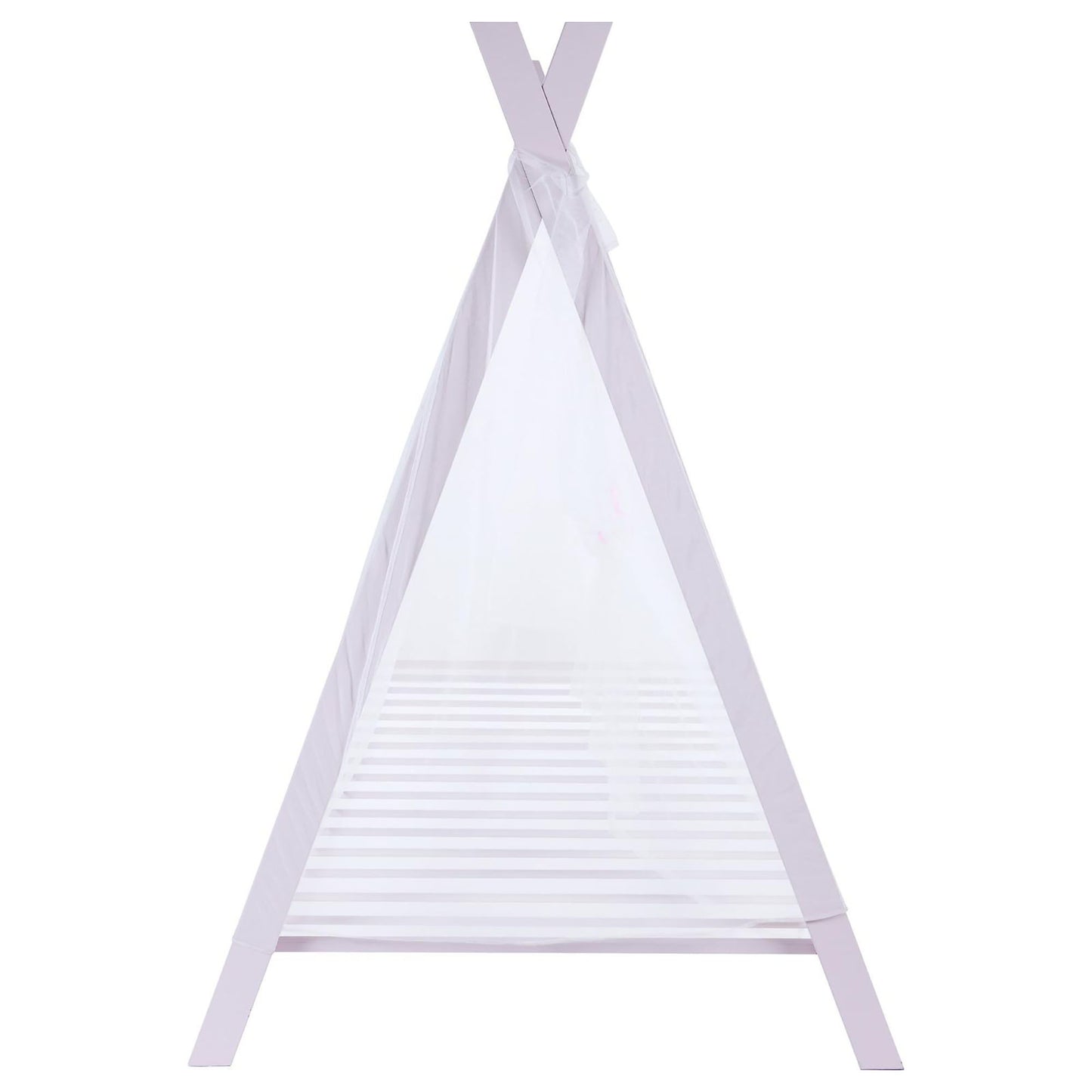 Twin Tent Bed With Whimsical Frame And Adjustable Support - Pink